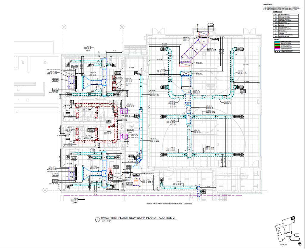 HVAC ductwork Shop Drawings